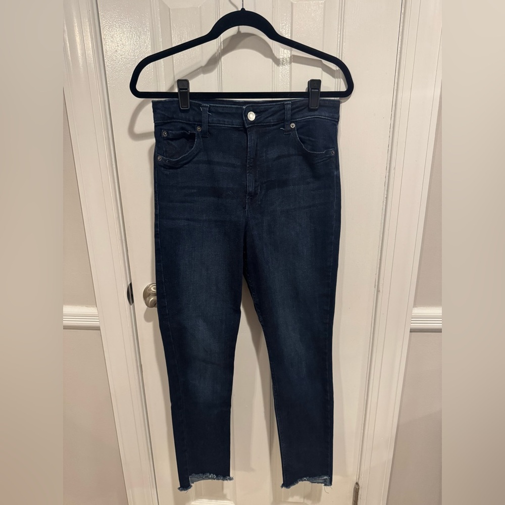 GAP Black High Rise dark wash denim leggings